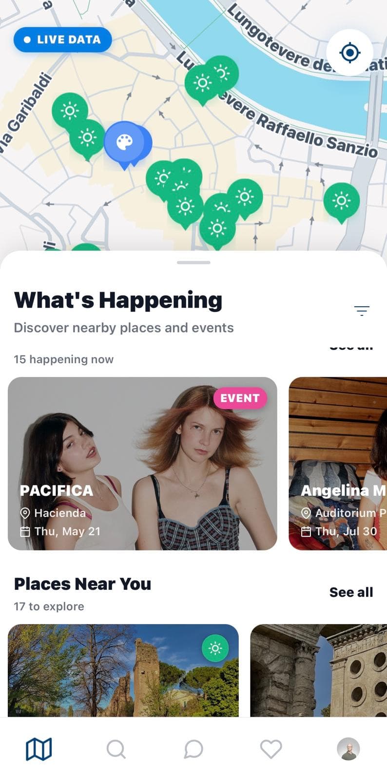 WhatsUp — map view